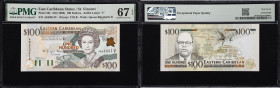 EAST CARIBBEAN STATES / ST. VINCENT. Eastern Caribbean Central Bank. 100 Dollars, ND (1998). P-36v. PMG Superb Gem Uncirculated 67 EPQ.