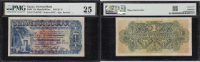 EGYPT. National Bank of Egypt. 1 Pound, 27.9.1918. P-12a. PMG Very Fine 25.