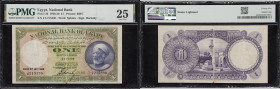 EGYPT. National Bank of Egypt. 1 Pound, 8.7.1928. P-20. PMG Very Fine 25.