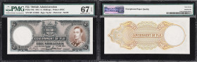 FIJI. Government of Fiji. 5 Shillings, 1.6.1951. P-37k. PMG Superb Gem Uncirculated 67 EPQ.