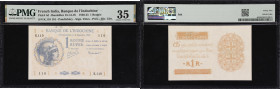 FRENCH INDIA. Banque de l'Indochine. 1 Roupie, 8.9.1945. P-4d. Jhun&Rez 13.1.7a. PMG Choice Very Fine 35.