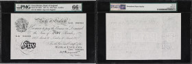 GREAT BRITAIN. Bank of England. 5 Pounds, 10.3.1947. P-343. B264. PMG Gem Uncirculated 66 EPQ.