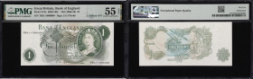 GREAT BRITAIN. Bank of England. 1 Pound, ND (1966-70). P-374e. B305. 1 Million Serial Number. PMG About Uncirculated 55 EPQ.