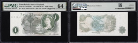 GREAT BRITAIN. Lot of (5). Bank of England. 1 Pound, ND (1966-70). P-374f. B307. Consecutive Mismatched Serial Number Errors. PMG Choice Uncirculated ...