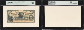 HONDURAS. Lot of (2). Banco de Honduras. 100 Pesos, 1889 & ND (1889). P-24p1 & 24p2. Front & Back Proofs. PMG Choice Uncirculated 63 & Gem Uncirculate...
