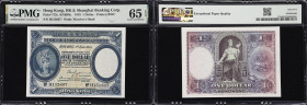 HONG KONG (SAR). Hong Kong & Shanghai Banking Corporation. 1 Dollar, 1.6.1935. P-172c. KNB59c. PMG Gem Uncirculated 65 EPQ.