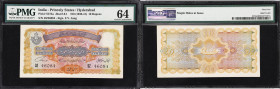 INDIA - PRINCELY STATES. Government of Hyderabad. 10 Rupees, ND (1938-41). P-S274a. Jhun&Rez 7.9.1. PMG Choice Uncirculated 64.
