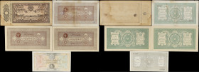 AFGHANISTAN. Lot of (5). Treasury. 5, 10 Afghanis & 5 Rupees, 1920 & ND (1926-28). P-2b, 6 & 8. Fine to About Uncirculated.