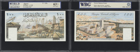 ALGERIA. Lot of (2). Banque Centrale d'Algerie. 100 Dinars, 1.1.1964. P-125a. Consecutive. WBG Choice Uncirculated 63 TOP.