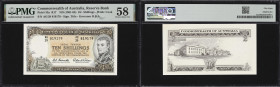 AUSTRALIA. Reserve Bank of Australia. 10 Shillings, ND (1961-65). P-33a. PMG Choice About Uncirculated 58.