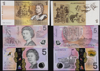 AUSTRALIA. Lot of (3). Reserve Bank of Australia. 1 & 5 Dollars, 1974-2011. P-42d, 51a & 62. Uncirculated.