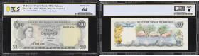 BAHAMAS. Central Bank of Bahamas. 10 Dollars, 1974. P-38a. PCGS Banknote Choice Uncirculated 64.