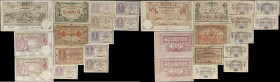 BELGIUM. Lot of (14). Societe Generale de Belgique & Banque Nationale de Belgique. 1, 2, 5, 20 & 100 Francs, 1916-21. P-Various. Fine to Extremely Fin...