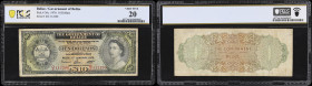 BELIZE. Government of Belize. 10 Dollars, 1.1.1976. P-36c. PCGS Banknote Very Fine 20.