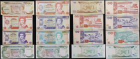 BELIZE. Lot of (8). Monetary Authority of Belize & Central Bank of Belize. 1, 2, 5 & 20 Dollars, 1980-2017. P-38a, 45, 46b, 51, 52a, 53b, 61b & 66. PM...