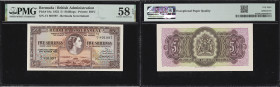 BERMUDA. Lot of (3). Bermuda Government & Bermuda Monetary Authority. 5 & 10 Shillings, 50 Dollars, 1952-2000. P-18a, 19b, & 54a. PMG Choice About Unc...