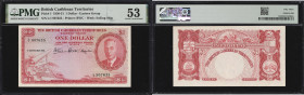BRITISH CARIBBEAN TERRITORIES. Currency Board of the British Caribbean Territories. 1 Dollar, 1.9.1951. P-1. PMG About Uncirculated 53.