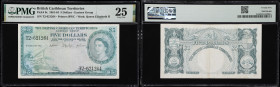 BRITISH CARIBBEAN TERRITORIES. Currency Board of the British Caribbean Territories. 5 Dollars, 2.1.1962. P-9c. PMG Very Fine 25.