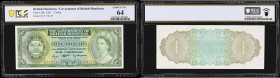BRITISH HONDURAS. Government of British Honduras. 1 Dollar, 1.11.1961. P-28b. PCGS Banknote Choice Uncirculated 64.
