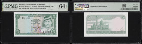 BRUNEI. Government of Brunei. 5 Ringgit, 1979. P-7a. KNB7a. PMG Choice Uncirculated 64 EPQ.