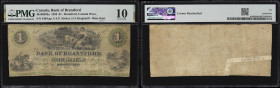 CANADA--CHARTERED BANKS. Lot of (2). Bank of Brantford. 1 Dollar, 1.11.1859. CH #40-10-02-02a & CH #40-10-04-02. PMG Very Good 10 to Fine 12.