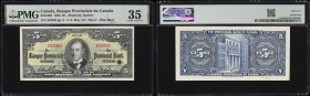 CANADA--CHARTERED BANKS. Banque Provinciale du Canada. 5 Dollars, 1.9.1936. CH #615-18-02. PMG Choice Very Fine 35.