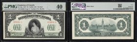 CANADA--DOMINION OF CANADA. Dominion of Canada. 1 Dollar, 17.3.1917. DC-23a. PMG Extremely Fine 40.