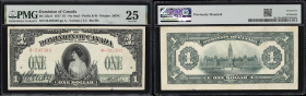 CANADA--DOMINION OF CANADA. Dominion of Canada. 1 Dollar, 17.3.1917. DC-23a-ii. PMG Very Fine 25.