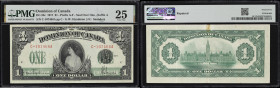 CANADA--DOMINION OF CANADA. Dominion of Canada. 1 Dollar, 17.3.1917. DC-23c. PMG Very Fine 25.