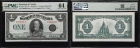 CANADA--DOMINION OF CANADA. Dominion of Canada. 1 Dollar, 2.7.1923. DC-25o. PMG Choice Uncirculated 64.