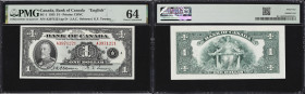 CANADA--BANK OF CANADA. Bank of Canada. 1 Dollar, 1935. BC-1. English Text. PMG Choice Uncirculated 64.