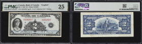 CANADA--BANK OF CANADA. Bank of Canada. 2 Dollars, 1935. BC-3. English Text. PMG Very Fine 25.