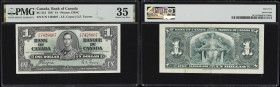 CANADA--BANK OF CANADA. Bank of Canada. 1 Dollar, 2.1.1937. BC-21d. PMG Choice Very Fine 35.