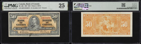 CANADA--BANK OF CANADA. Bank of Canada. 50 Dollars, 2.1.1937. BC-26b. PMG Very Fine 25.