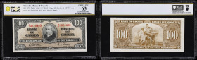 CANADA--BANK OF CANADA. Bank of Canada. 100 Dollars, 2.1.1937. BC-27b. PCGS Banknote Choice Uncirculated 63.