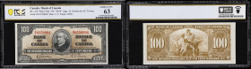 CANADA--BANK OF CANADA. Bank of Canada. 100 Dollars, 2.1.1937. BC-27b. PCGS Banknote Choice Uncirculated 63.