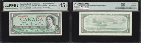 CANADA--BANK OF CANADA. Bank of Canada. 1 Dollar, 1954. BC-37bA. Replacement. PMG Choice Extremely Fine 45 EPQ.