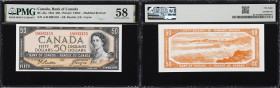 CANADA--BANK OF CANADA. Bank of Canada. 50 Dollars, 1954. BC-42a. PMG Choice About Uncirculated 58.