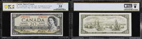 CANADA--BANK OF CANADA. Lot of (2). Bank of Canada. 20 Dollars, 1954. BC-33a & BC-41a. PCGS Banknote Choice Very Fine 35.