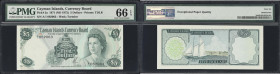 CAYMAN ISLANDS. Lot of (3). Cayman Islands Currency Board. 1, 5, & 10 Dollars, 1971-74 (ND 1972-85). P-2a, 3, & 5e. PMG About Uncirculated 50 EPQ to G...