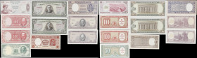 CHILE. Lot of (10). Banco Central de Chile. Mixed Denominations, ND (1947-75). P-110, 111, 126b, 127a, 135Ab, 136, 140b & 145. About Uncirculated to U...
