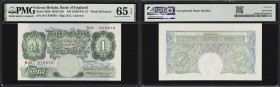 GREAT BRITAIN. Lot of (2). Bank of England. 1 Pound, ND (1929-34). P-363b. B225-226. Consecutive. PMG Gem Uncirculated 65 EPQ.