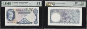 GREAT BRITAIN. Bank of England. 5 Pounds, ND (1961-63). P-372. B280. PMG Superb Gem Uncirculated 67 EPQ.