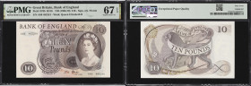 GREAT BRITAIN. Bank of England. 10 Pounds, ND (1966-70). P-376b. B316. PMG Superb Gem Uncirculated 67 EPQ.