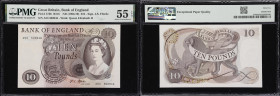 GREAT BRITAIN. Lot of (2). Bank of England. 10 Pounds, ND (1966-70). P-376b. B316. Consecutive. PMG About Uncirculated 55 to About Uncirculated 55 EPQ...