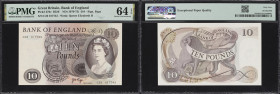 GREAT BRITAIN. Lot of (2). Bank of England. 10 Pounds, ND (1970-75). P-376c. B326. Consecutive. PMG Choice Uncirculated 64 EPQ.