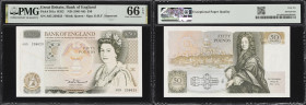 GREAT BRITAIN. Lot of (2). Bank of England. 50 Pounds, ND (1981-88). P-381a. B352. Consecutive. PMG Gem Uncirculated 66 EPQ.