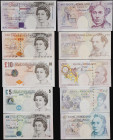 GREAT BRITAIN. Lot of (5). Bank of England. 5, 10 & 20 Pounds, 1990-2002. P-382Aa, 386a, 387a, 389d & 391c. Extremely Fine to About Uncirculated.