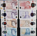 GREAT BRITAIN. Lot of (4). Bank of England. 5, 10, 20, & 50 Pounds, 2015-20. P-394, 395, 396, & 397. Uncirculated.