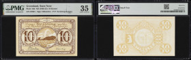 GREENLAND. Gronlands Styrelse. 10 Kroner, ND (1926-52). P-16d. PMG Choice Very Fine 35.